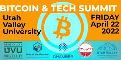 Register Now Utah UVU Bitcoin Summit